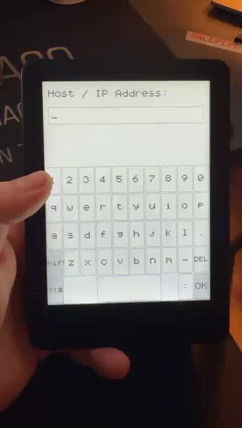 On-screen keyboard on Kindle